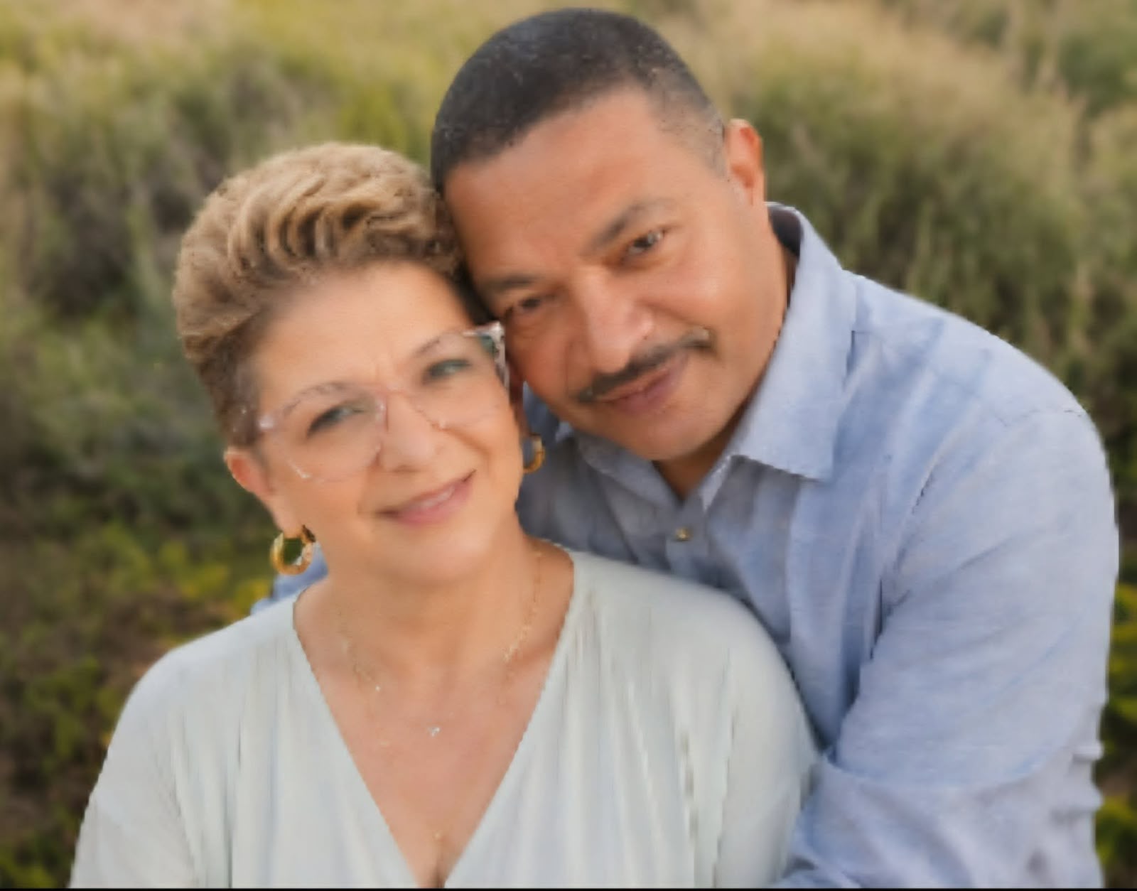Lee-Ann Werner and her husband standing close together outdoors